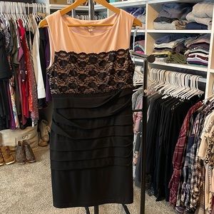 Dress Barn Black and Pink Dress